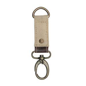 Beige Key Chain NWT Canvas & Leather